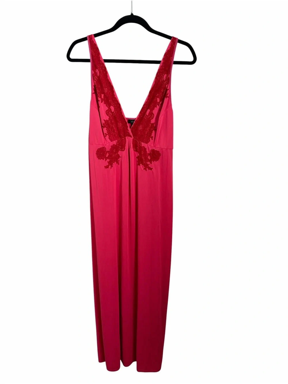 Natori Pink and Red Maxi Nightgown Size L/XL